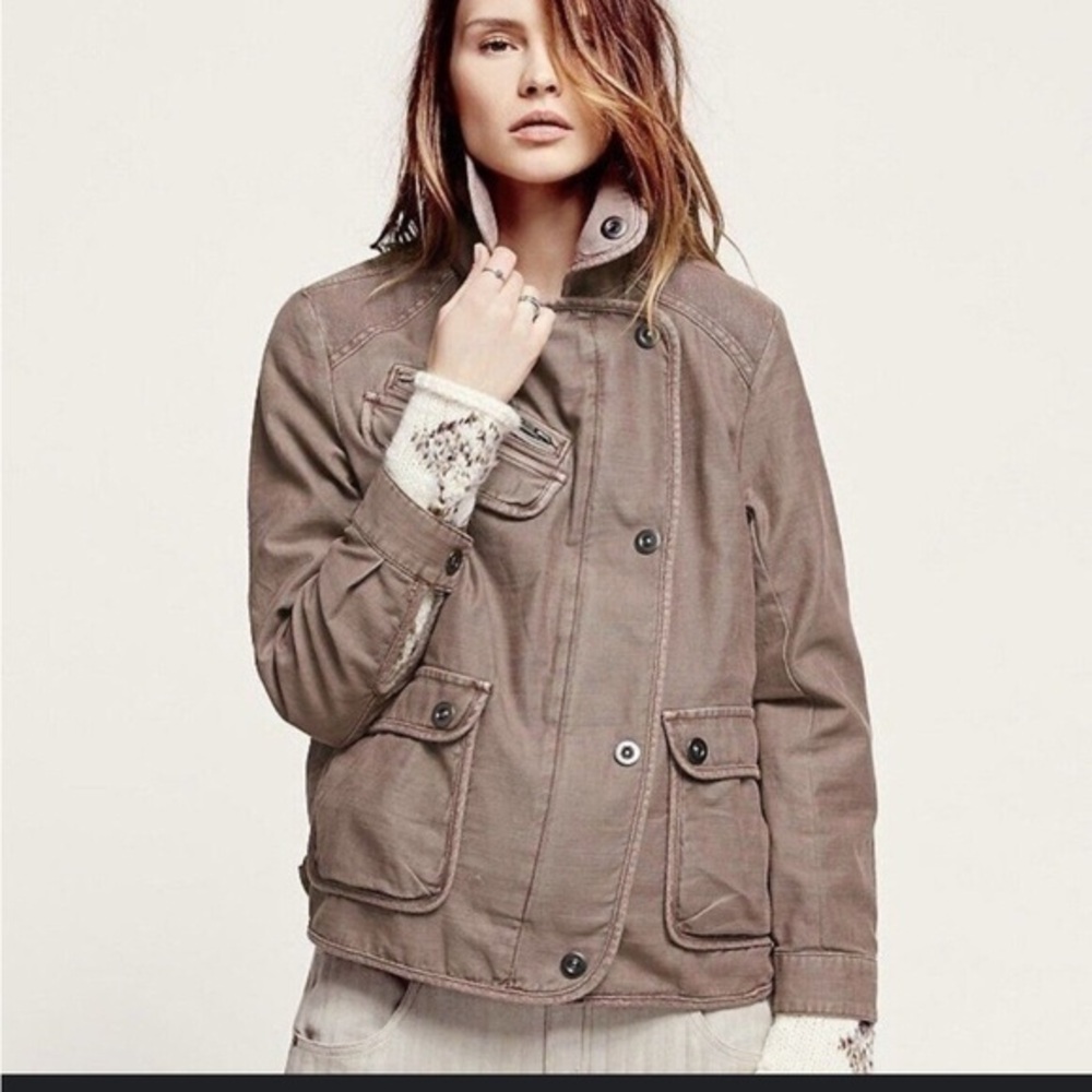 ▶️ Free People ◀️. Brown jacket. (DIY project)